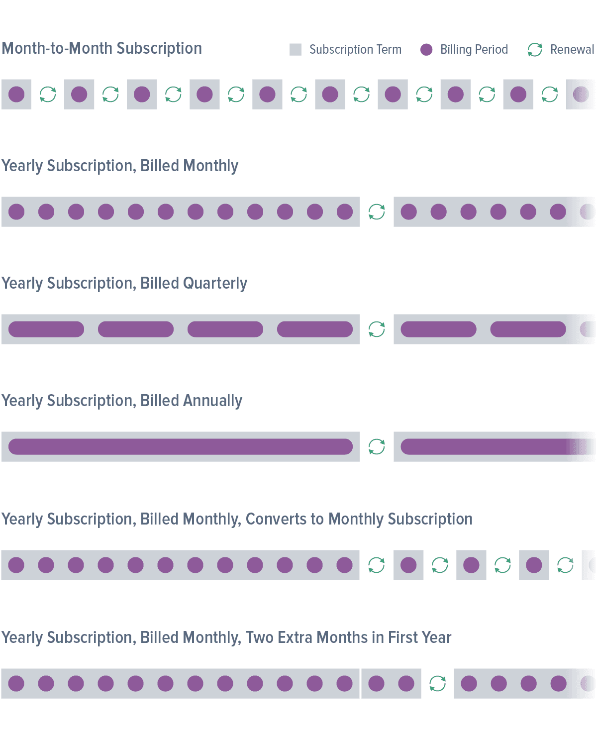 Recurly subscription billing terms