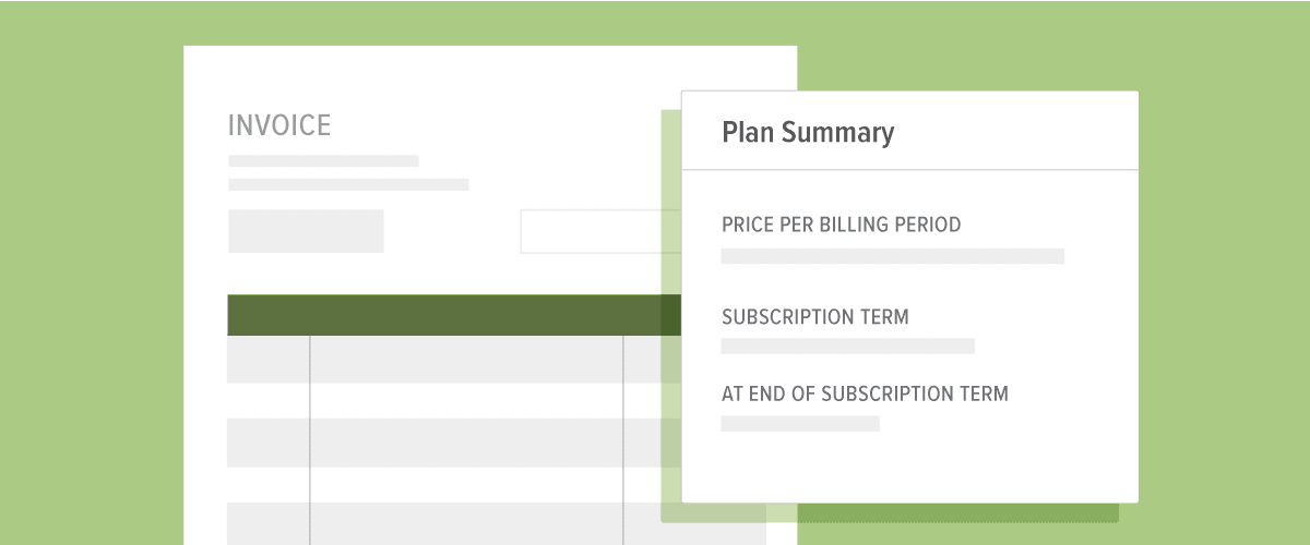 Subscription invoice graphic