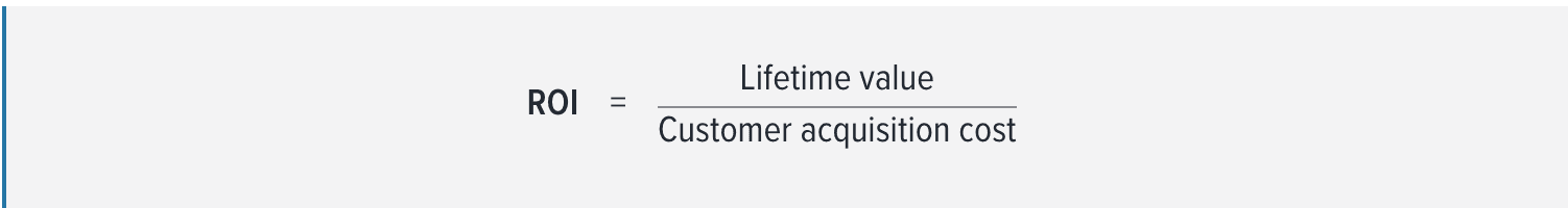 Subscriber return on investment formula