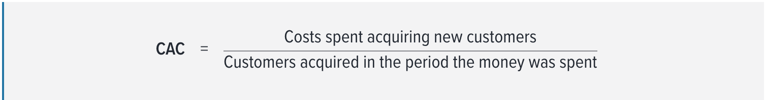 Customer acquisition cost formula